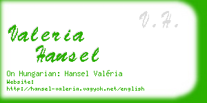 valeria hansel business card